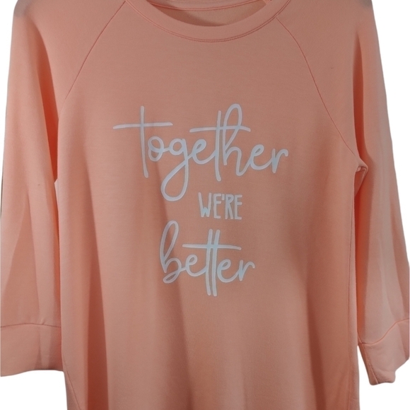 Sonoma 2 Piece Intimates Short Set Peach "Together We're Better' XS - Picture 2 of 14